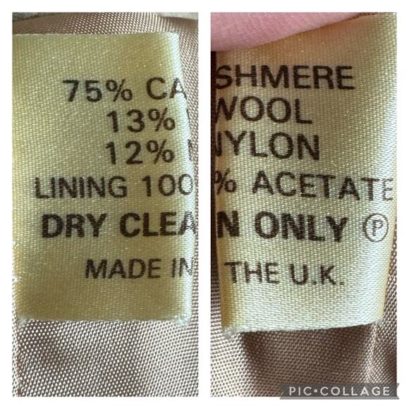 Vintage The Gleneagles Crange of Scotland, cashmere wool long coat size 8-10 - Picture 12 of 12